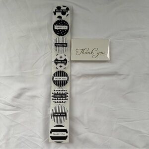 25 Thank You Cards + 25 Matching Stickers – Small Business Packaging Set